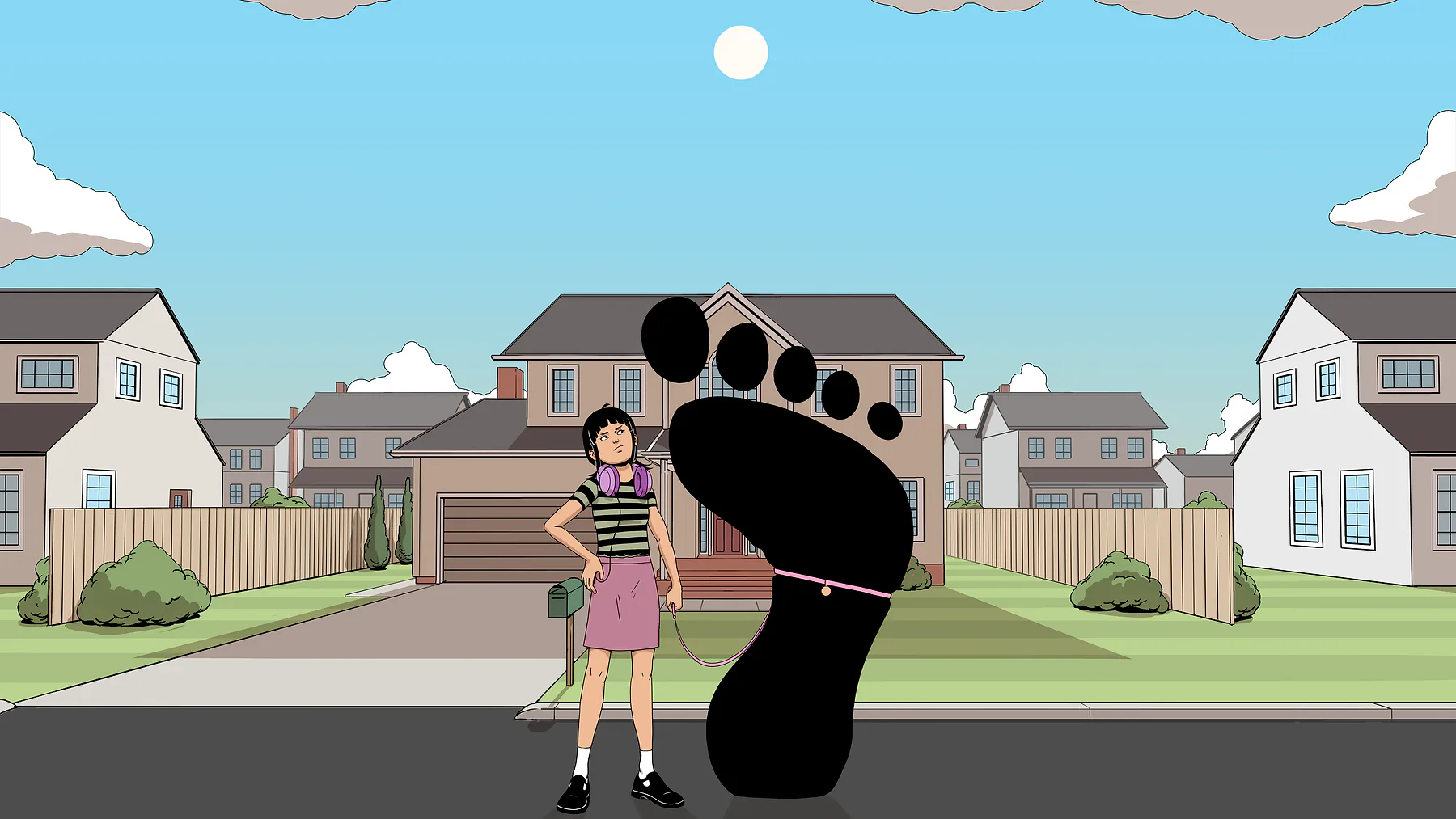 Bella and a giant footprint in My Pet Footprint