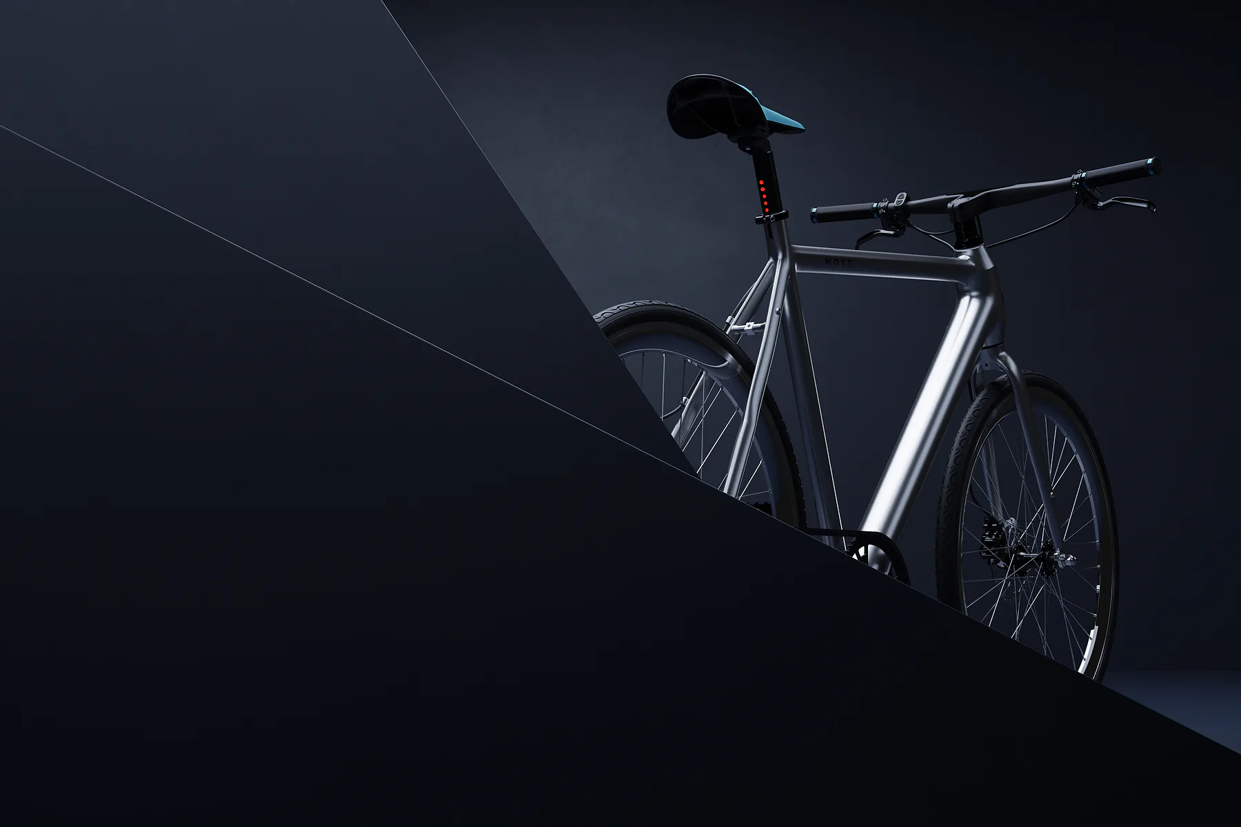 WATT e-bike frame in studio light