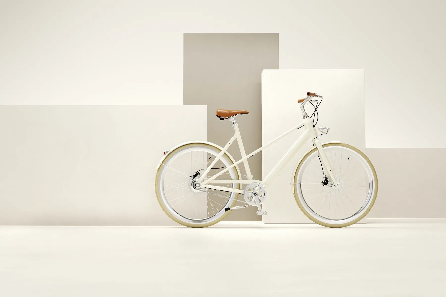 White WATT e-bike in a bright studio
