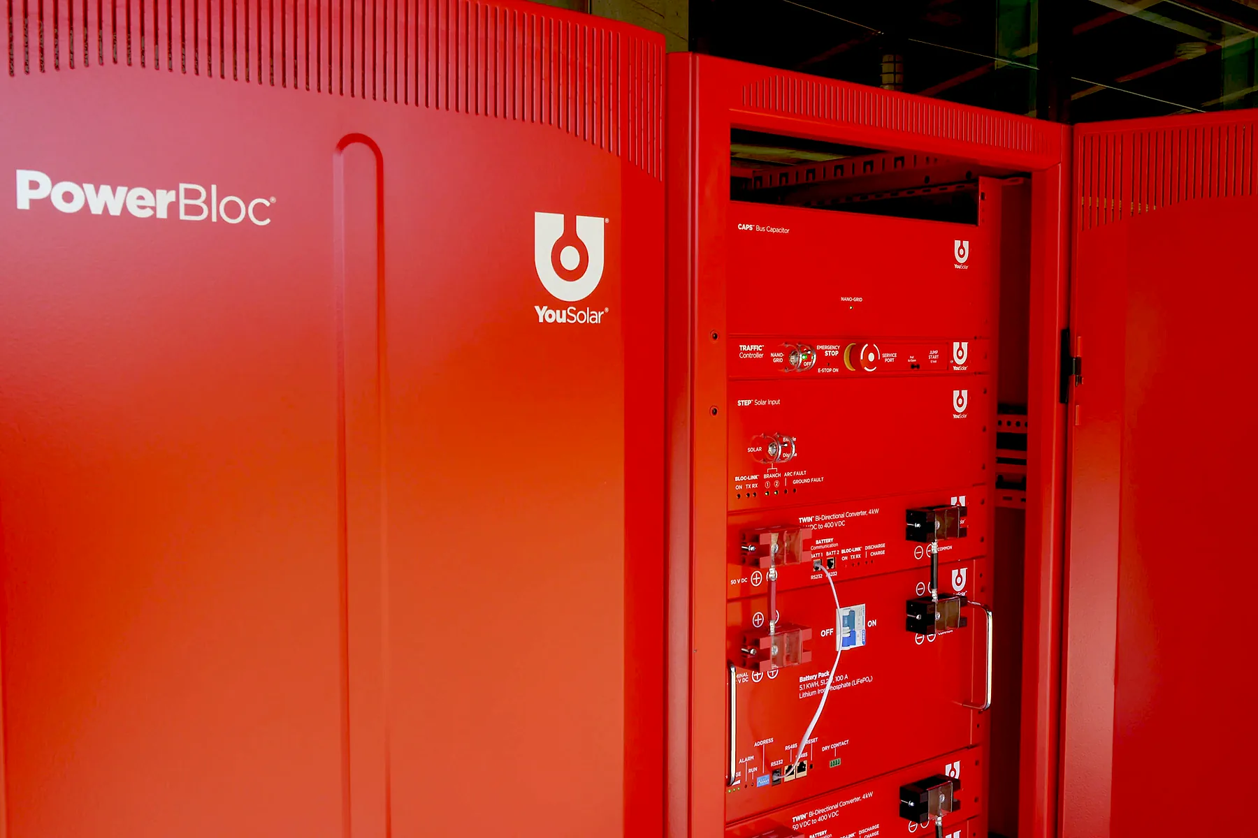 Open YouSolar PowerBloc cabinet